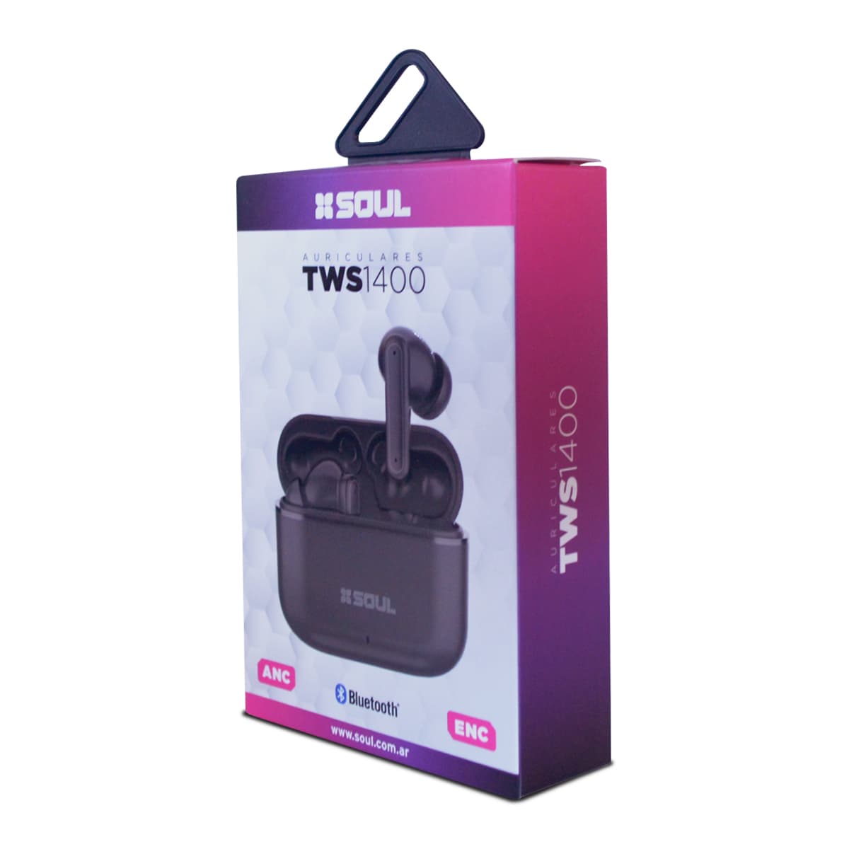 Auricular inalambrico TWS 1400- SOUL  de Fomo Argentina - Disfrutá de una experiencia de audio inalámbrica superior con los Soul TWS 1400. Equipados con tecnología Bluetooth 5.3, cancelación de ruido ANC + ENC y micrófono integrado, son ideales para escuchar música, realizar llamadas y acompañarte en tu rutina diaria con total libertad. Su estuche de carga compacto y sus controles táctiles ofrecen comodidad y practicidad en todo momento.